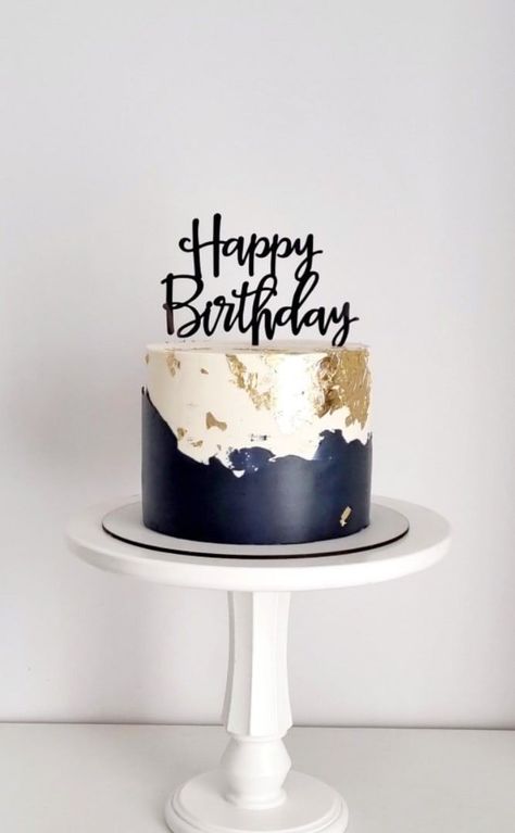 Boys 18th Birthday Cake, Cake Design For Men, Blue Birthday Cakes, Happy Birthday Cookie, Birthday Cake For Husband, Galaxy Cake, Birthday Cake For Him, 30 Birthday Cake, Simple Cake Designs