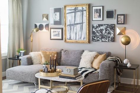 Decorating Ideas For Living Rooms - Every Living Room | Furniture Choice Silver Living Room, Furnitur Ruang Keluarga, Gold Living Room, Trendy Living Rooms, White Living, Living Room Grey, New Living Room, A Living Room, Design Living