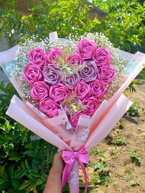 Flower Made Out Of Ribbon, Eternal Flower Bouquet Ribbon, Eternal Roses Bouquet, Eternal Rose Bouquet, Ribbon Ramos, Ribbon Roses Bouquet, Flower Bouquet Ribbon, Eternal Flower Bouquet, Flower Making With Ribbon