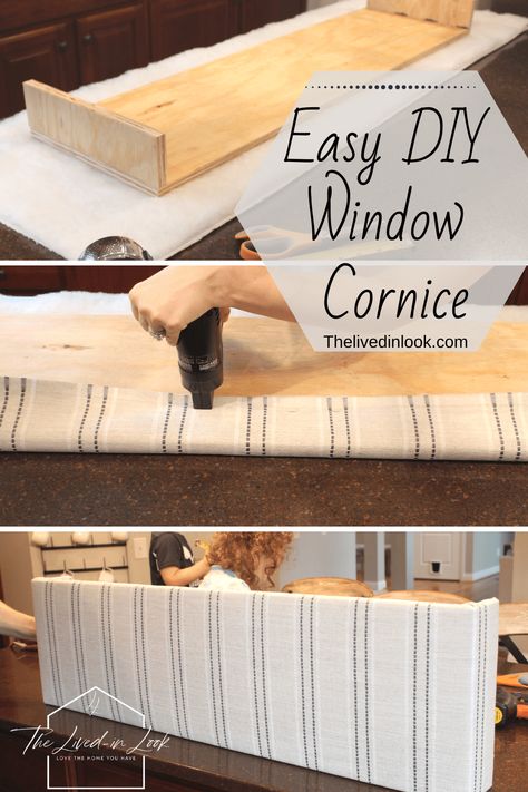 Pelmet Box Ideas Easy Diy, Cornice Boxes For Windows, Cornis Boards Window Cornices, Window Cornice Fabric, Cornish Boards For Windows, Diy Window Cornice Fabric Covered, Door Cornice Designs, Boho Cornice Board Ideas, Diy Cornices For Windows