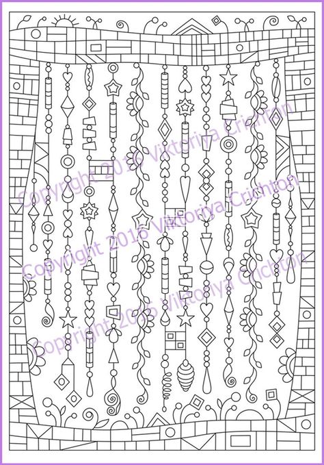 Coloring Page 51 Zen Dangles Doodle Zenspirations Zendoodle | Etsy Australia Zentangle Dangles, Zen Dangles, Doodles Sketchbooks, Doodle Zen, Doodle Easy, Coloring Patterns, Doodles Sketches, Pen Doodles, Doodle Borders