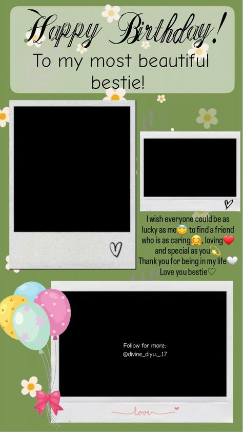 Bestie Birthday Frame, Happy Birthday Bestie Background, Happy Bday Bestie Insta Story, Happy Birthday Friend Frame, Bff Birthday Quotes Instagram, Happy Birthday Template For Friend, Happy Birthday Bestie Template Instagram Story, Happy Birthday Frame Instagram For Best Friend, Birthday Template Background Instagram