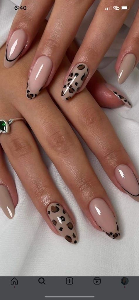 Leopard Nail Designs, Cheetah Nail Designs, Kutek Disney, Milky Nails, Cheetah Nails, Elegant Nail Designs, Leopard Print Nails, Smink Inspiration, Leopard Nails