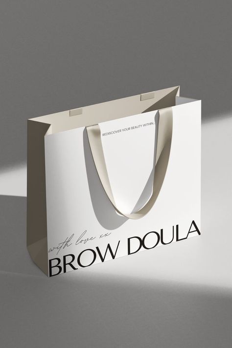 Minimal Branding for Brow Studio Artist and Professional Makeup Artist Make Up Packaging Ideas, Makeup Brand Packaging, Packaging And Branding, Makeup Brand Ideas, Packaging Aesthetic Branding, Brow Branding, Makeup Branding, Luxury Shopping Bag, Luxury Brand Packaging