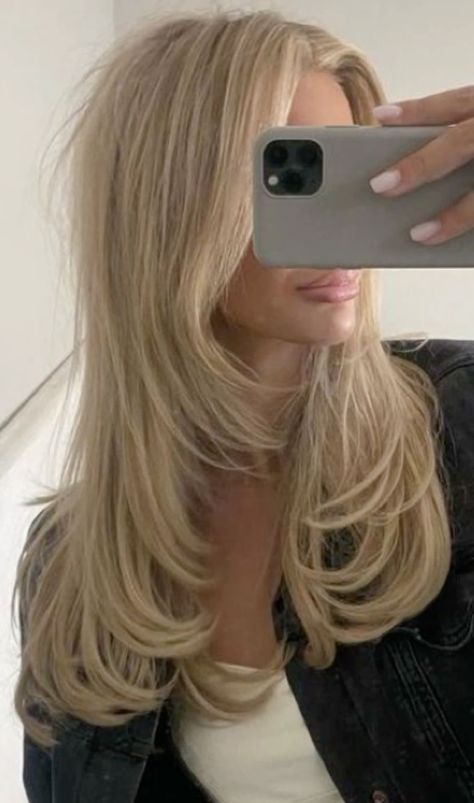 Blonde Hair Styles Layers, Medium Blonde Hair Inspiration, Blonde Long Haircuts, Haircuts Long Hair Straight, Long Layers Blonde Hair, Blonde Hair Inspiration Long, Layered Haircuts Blonde, Long Blonde Layers, Long Blonde Hair Color