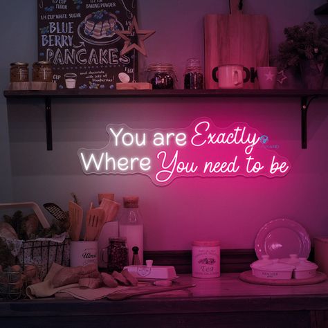 #NeonSigns #BrightIdeas #NeonCrafts #DIYNeon #NeonLightSigns #BrightIdeas Neon Pink Sign, Neon Sign Office, Bedroom Neon Sign, Meditation Mantra, Bedroom Neon, Yoga Studio Decor, Meditation Mantras, Neon Sign Bedroom, Wedding Neon Sign