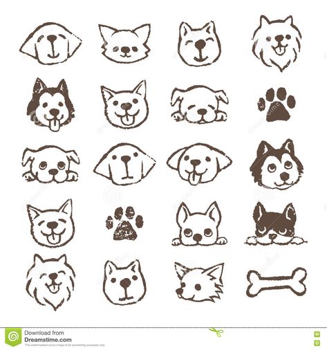 Dog icon set stock illustration. Illustration of icon - 74703581 Dogs Icon, Tatoo Dog, Dog Faces, Animal Doodles, Dog Icon, Pets Drawing, 강아지 그림, Doodle Dog, Dog Logo