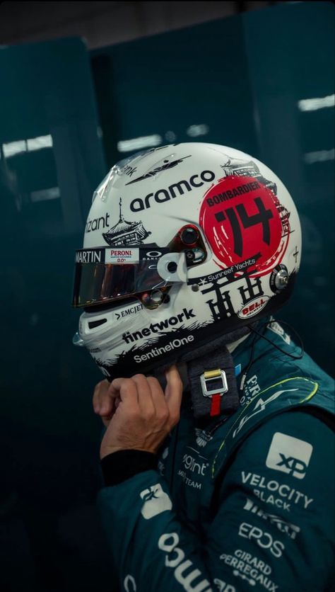 Fernando Alonso • 2023 • #FernandoAlonso Latino Boys, Sunreef Yachts, Motorcycle Helmet Design, Japanese Grand Prix, Bell Helmet, F1 Art, Touring Car Racing, F1 Wallpaper Hd, Sports Car Wallpaper