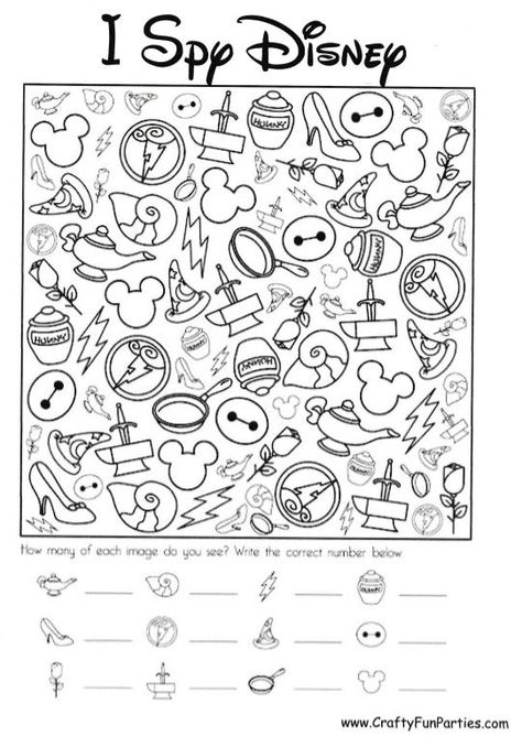 I Spy Disney Printable PDF File I Spy Disney Printable, Disney Preschool Worksheets, Disney Day At School Ideas, Disney Week Preschool Activities, Disney Math Activities Preschool, Disney Day In The Classroom, Disney Theme Games, Disney Day At School Activities, Disney Word Search Printables