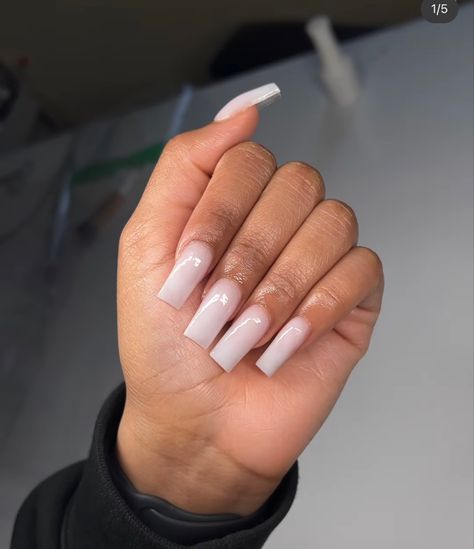 Long Milky White Acrylic Nails, Milky White Nails Black Women, Milky White Nails Acrylic, Drippy Nails, Acrylic Nail Designs Classy, Milky White Nails, Licensed Cosmetologist, Milky Nails, Acrylic Toe Nails