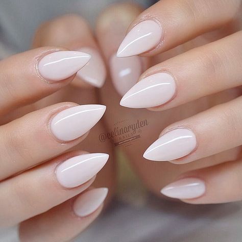 Short Stiletto French Tip Nails, Short Pointy Nails Almond, Short Pointed Nails, Pointy Nail Designs, Stiletto Nails Short, Short Stiletto, Pointy Nails, Stiletto Nail Art, Pointed Nails