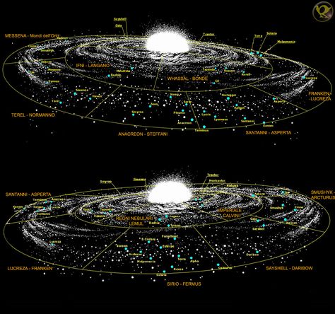 Asimov's Foundation Series - Alternate History Discussion Board Foundation Sci Fi, The Foundation Series, Asimov Foundation Art, Foundation Asimov Art, Asimov Foundation, Galaxy Map, Space Map, Foundation Series, Sf Art