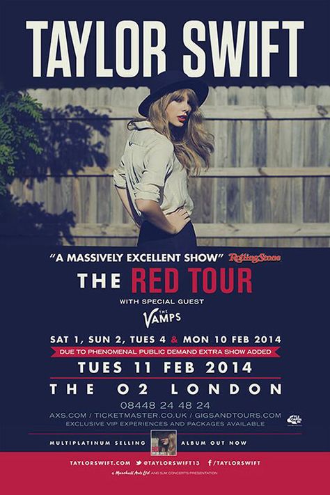 Taylor Swift Red Tour, Mc Lyte, Red Poster, Loving Him Was Red, London Red, London Poster, Swift Tour, Red Tour, Taylor Swift Posters