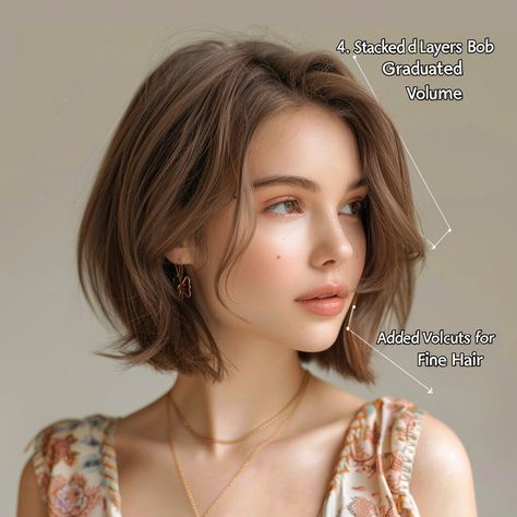 50 Bob Haircuts for Fine Hair Italian Bob Fine Hair, Butterfly Haircut Fine Hair, Lob Fine Hair, Butterfly Bob Haircut, Butterfly Bob, Classic Bob Haircut, Haircut Inspo, Chic Short Hair, Fine Straight Hair