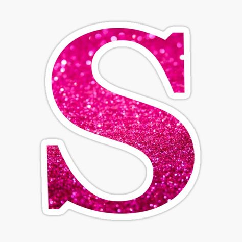 Letter S Pink Glitter Stickers | Redbubble Glitter Stickers, Stickers For Sale, Letter S, Pink Glitter, Glitter, Pink