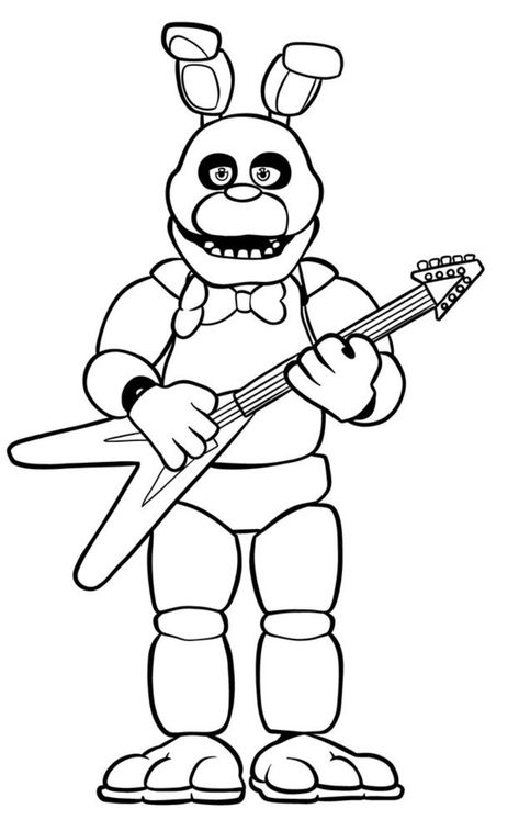 Fnaf Drawing Ideas, Bonnie Fnaf, Fnaf Coloring Pages, Easy Drawing Guides, Simpsons Drawings, Drawing Guides, Bunny Drawing, Animatronic Fnaf, Boy Drawing