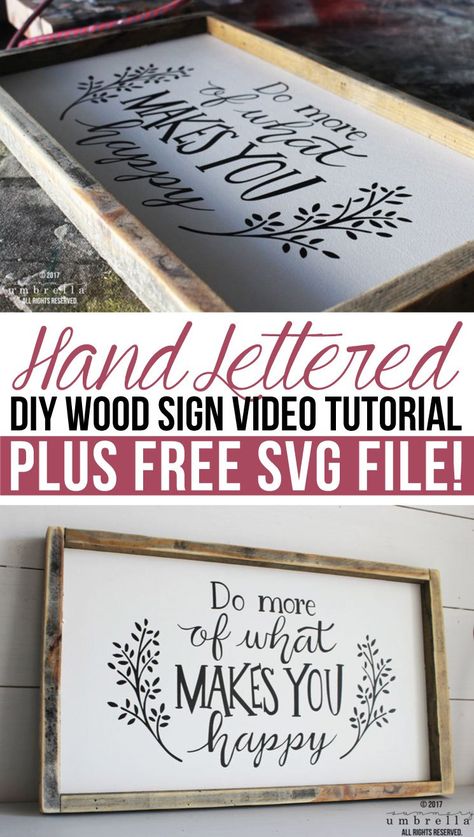 Hand Lettered DIY Wood Sign Video Tutorial - making it in the mountains Hand Lettering Diy, Jewelers Bench, Diy Wood Sign, Letter Diy, Diy Videos Tutorials, Decor Shabby Chic, Diy Letters, Diy Wood Signs, Diy Holz