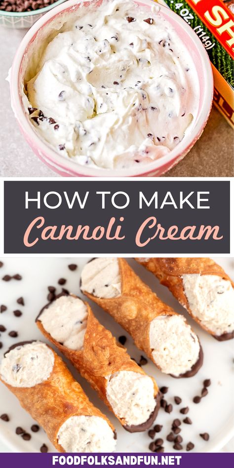 Canolis Recipe Italian Easy, Authentic Cannoli Recipe, Cannoli Filling Recipe Ricotta, Canolli Recipe Cannoli, Canolli Cream Filling Recipes, Canolis Recipe Italian Filling, Canolis Recipe Italian, Canolli Filling, Canolli Recipe