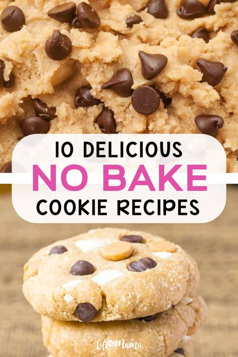 These are our favorite easy and delicious no bake cookie recipes to enjoy during the summer and keep you out of the kitchen. No oven required! | #lifeasmama #cookies #nobake #nobakedesserts #desserts Snack Ideas No Bake, Family Baking Ideas, No Oven Baking Recipes, Easy Recipes No Oven, How To Make No Bake Cookies, No Oven Cookies, Recipes No Oven, Easy Desserts No Oven, No Oven Baking