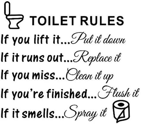 English Slogans, Wc Sign, Toilet Rules, Toilet Decoration, Bathroom Decals, Kids Living Rooms, Bathroom Rules, Diy Toilet, Toilet Wall