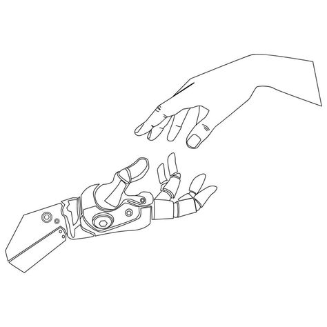 Robotic Hands Drawing, Robot Hand Illustration, Robot Hand Drawing, Hand Drawing Ideas, Skeleton Hand Drawing, Skeleton Hands Drawing, Robot Drawing, Artificial Hand, Robotic Hand