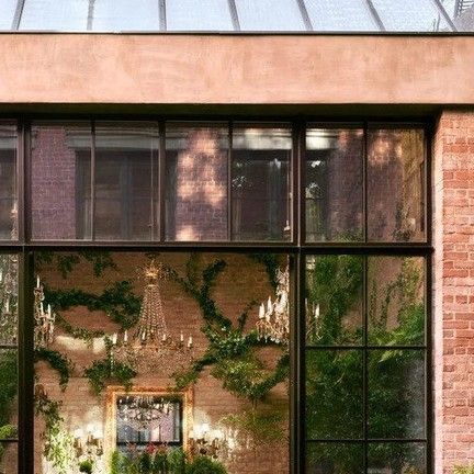 Architectural Digest on Instagram: "The carriage house room of @loveshackfancy founder Rebecca Hessel Cohen's (@becknyc) Manhattan home opens onto a courtyard that features a pair of 19th-century Gustavian chairs. The beautiful landscaping throughout is by @lewismillerdesign.

Revisit the dreamy West Village dwelling  at the link in our bio. Photo by @douglasfriedman; styling by @cynthiaefrank; design by @benjaminvandiver; architecture by @gillesetboissier; landscape design by @lewismillerdesign; words by @arielfoxman." Rebecca Hessel Cohen Home, Rebecca Hessel, Beautiful Landscaping, Dream Places, West Village, Carriage House, House Room, Sims House, French House