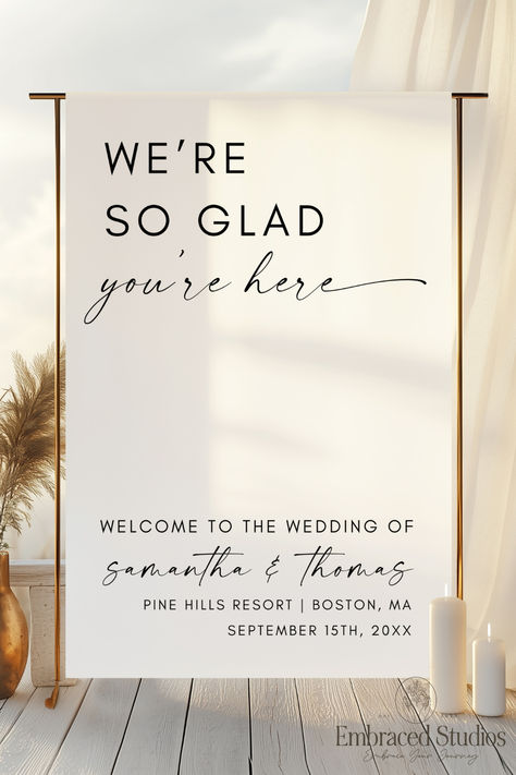 Wedding Entrance Signage Welcome Display Wedding Stationery PDF Template for Venue Ceremony Sign Elegant Wedding Welcome Sign, Entrance Signage, Canva Editing, Ceremony Sign, Hills Resort, Welcome Message, Ceremony Signs, Wedding Entrance, Welcome Sign Template