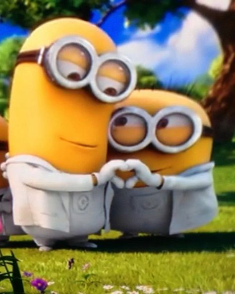 Two Minions, Minion Love, 4 Minions, Minions Cute, Minions 4, Minions Minions, Minion Banana, Minion Jokes, Minions Love