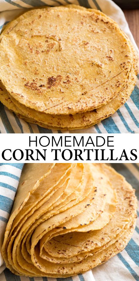 Homemade Tortilla Recipe, Corn Tortilla Recipes, Authentic Mexican Recipes, Homemade Corn Tortillas, Corn Tortilla Chips, Corn Tortilla, Tortilla Recipe, Homemade Tortillas, Cooking Classy