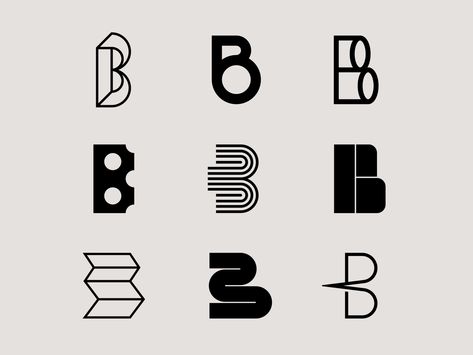 Letter B exploration by Milos Bojkovic B Logo Design Ideas, Arts Logo Design, Letter B Design, Letter B Logo Design, B Letter Design, Logo Letter Design, Wordmark Logo Typography, Be Logo, B Logo Design