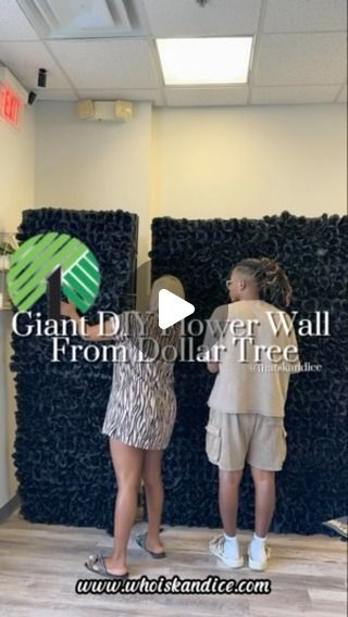 Kandice Stover | Author | Motivational Speaker | Mentor on Instagram: "DOLLAR TREE DIY GIANT FLOWER WALL 🌳🌹🖤 @dollartree  ✅ Handmade By Me ✅ All Materials For This Wall Are From Dollar Tree ONLY ✅ 100s of flowers, Foam Boards, Pool Noodles + Tape  🗣️ DOLLAR TREE CREW ‼️‼️ Check In!  👀 What Do You Think ??  🎨 Would You Try Making a Giant Flower Wall Using ONLY Materials From Dollar Tree❓❓  ✨ Omggg, is this your favorite project of mine yet 🥰   💰 yesss of course I’m renting this wall out for events 📞 hmu for deets 😃  ⬇️ Follow for more Dollar Tree Finds, DIY && more Party Decor!! @thatskandice   #dollartree #dollartreefinds #dollartreecommunity #dollartreediy #dollartreeobsessed #dollartreecrafts #dollartreeaddict #dollartreelover #dollartreedecor #dollartreefind #dollartreediys #d Dollar Tree Tablecloth Backdrop, Diy Wall For Photoshoot, Diy Backdrop Dollar Tree, Party This Way Sign Diy, Backdrop Picture Ideas, Black Flower Wall Backdrop, Diy 15 Party Decorations, Photo Shoot Decor Ideas, Event Selfie Wall