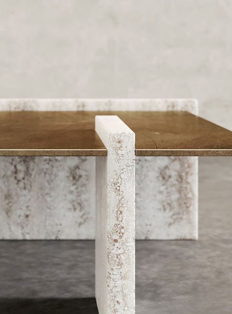 Rectangular Stone Coffee Tables // Our Top 9 Picks - aêtava Banda Property, Joinery Details, Stone Coffee Table, Brass Coffee Table, Furniture Details, Furniture Inspiration, Stylish Furniture, Natural Colors, Interior Furniture