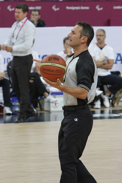 Referee and ball by bensmithuk, via Flickr Paralympic Wheelchair Basketball Basketball Referee, Wheelchair Basketball, Paralympic Games, The Games, Oh Yeah, Wheelchair, The London, In London, Basketball