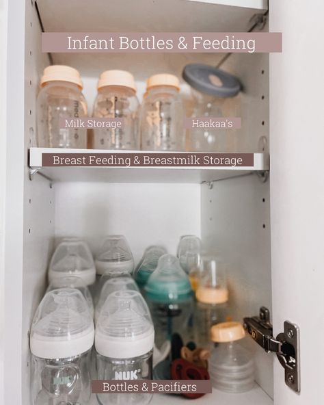 Bottle Cabinet, Baby Bottle Organization, Baby Bottle Storage, Breast Milk Storage, Milk Storage Bags, Newborn Feeding, Room Vibes, Breastmilk Storage Bags, Milk Storage