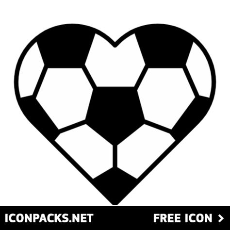 Soccer Drawing, Online Icon, Football Heart, Pixel Color, Free Football, Sports Soccer, Football Love, Heart Icon, Image Svg