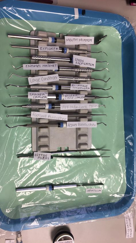 Amalgam Tray Set Up. Dental Assistant, DA, Dental Asst., Tray Set ups, Dental Office, Student, Dental Assisting Training Dental Assistant Study Guide, Dental Assistant School, Dental Hygienist School, Dental Assistant Study, Dentist Assistant, Dental Hygiene Student, Dental World, Kedokteran Gigi, Kesehatan Gigi