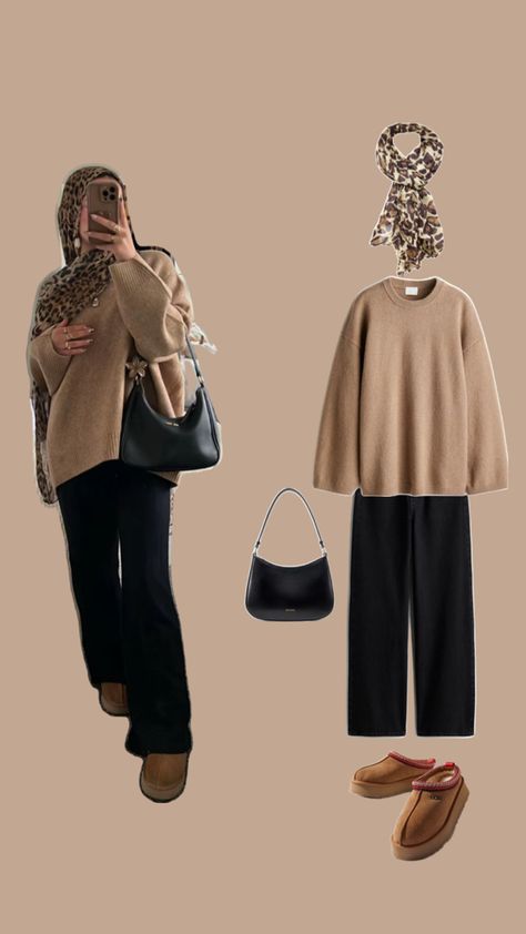 Hijab friendly outfit inspo 🐆🤎 Hijab Friendly Outfits, Hijabi Style Outfits, Friendly Outfits, Outfits Modest, Hijabi Style, Style Outfits, Modest Fashion, Fashion Outfits, Outfit Inspo