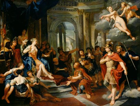 ‘Dido and Aeneas’ - Nicolas Verkolye (The Netherlands, 1673–1746) [source: Getty Open Content Program]. From: Virgil - Aeneid: I Ancient Greece Art, Greece Art, J Paul Getty, Getty Museum, Indian Architecture, Carthage, Dutch Artists, Acanthus Leaf, The Secret History