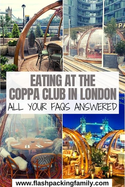 The Coppa Club Tower Bridge: All Your Igloo FAQs Answered 5 Coppa Club Tower Bridge, Coppa Club London, Coppa Club, London Places To Eat, London With Kids, Restaurant In London, London Attractions, London Aesthetic, Paris Trip