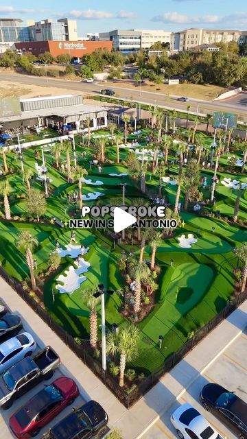 San Antonio, Texas | Amanda on Instagram: "✨NEW & GIVEAWAY✨ @popstroke, the coolest spot for mini golf is NOW OPEN in San Antonio, TX! (4 Texas locations)   ⛳️ If you’re not familiar, PopStroke is an elevated mini golf experience with two 18-hole putting courses featuring modern design, an outdoor playground, an ice cream parlor and an elevated casual dining experience with lively bars!  ⛳️ We LOVE that you can order your drinks right from your phone and have them delivered to you on the course while you’re playing.  ⛳️ Great place to see a game on their tv’s and big screens! ⛳️ PopStroke also offers monthly membership that unlocks unlimited mini golf and 25% off all Food & Drinks ⛳️ One course is ADA and stroller accessible- making it perfect for families of all sizes and ages  ⛳️ They al Fun Table Games, Outdoor Mini Golf, Par Tee, Senior Day, Mini Golf Course, Elevated Casual, Foosball, Cool Tables, Ice Cream Parlor