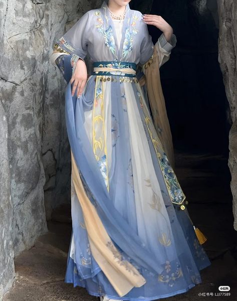 Blue Hanfu, Chinese Fancy Dress, Traditional Asian Dress, Ancient Dress, Chinese Traditional Dress, Ancient Chinese Dress, Queen Outfit, Chinese Traditional Clothing, Traditional Chinese Dress