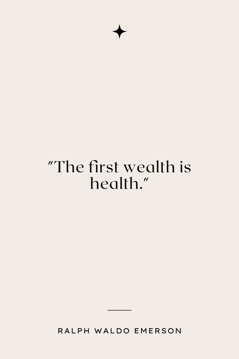 The first wealth is health Prioritize Your Health Quotes, Health And Fitness Vision Board, Prioritize Your Health, Fitness Vision Board, I Am Strong, Book Summaries, 2024 Vision, Women's Health, Health Quotes