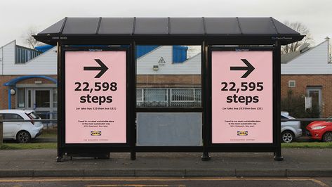 Grey Water Recycling, Ikea Outdoor, Directional Signage, Sustainable Transport, Ikea Store, London Transport, Sustainable Furniture, Outdoor Advertising, Creative Ads