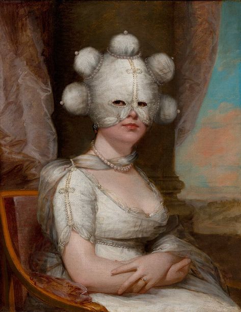 volker hermes' hidden portraits explore historical fashion through modified antique paintings Volker Hermes, Antique Paintings, Messy Nessy Chic, Antique Portraits, Historical Painting, Historical Art, Antique Paint, Travel Alone, National Museum