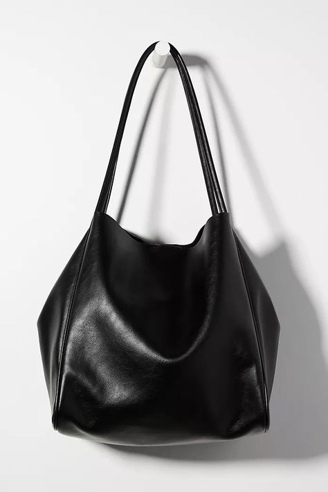 Anthropologie Bags, Vegan Tote Bag, Slouchy Tote, Unique Tote Bag, Hobo Tote Bag, Slouchy Bag, Perfect Handbag, Black Leather Tote, Classic Bags