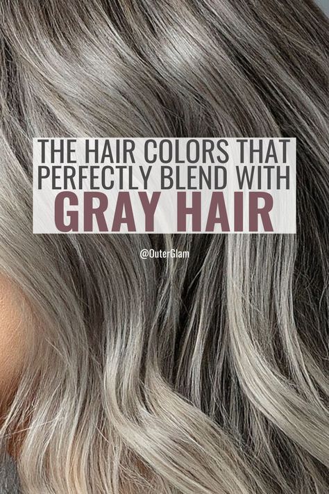 Whether you're looking to enhance your natural gray or considering a new color, this article is for you. If you want to discover the hair colors that perfectly blend with gray hair, this is the information you need. Explore a range of stunning color options and find the perfect hue to complement your gray locks effortlessly. Blending Gray Hair With Blonde Highlights, Hair Colour For Grey Hair, Ash Blonde Grey Blending, Hair Colour To Blend Grey, Gray Hair Blonde Highlights, Grey Hair To Blonde, Blond To Gray Hair Transition, Best Color For Grey Hair Coverage, Best Blonde To Cover Gray Hair