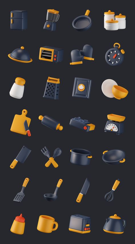 3D icon Geometric Shapes Drawing, Kitchen Icon, Mobile App Icon, Time Icon, Canvas Learning, Isometric Art, Doodle Icon, Blender Tutorial, 3d Product