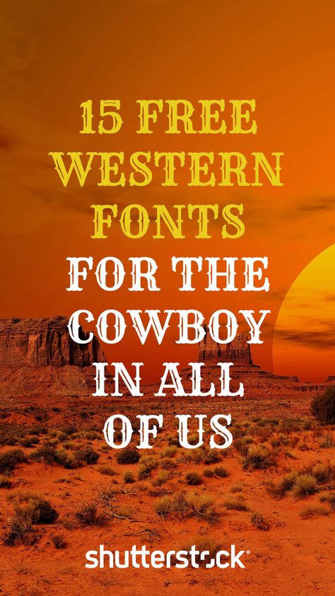 Looking for FREE western #fonts? Don't worry, we've got you covered 😉 Free Western Fonts For Cricut, Western Writing Font, Western Fonts Free Wild West, Cowboy Fonts Free, Free Rustic Fonts, Western Fonts Alphabet, Country Fonts Alphabet, Old Western Font, Cowboy Font Alphabet