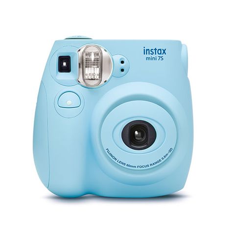 Blue Polaroid Camera, Blue Polaroid, Instax Mini 7s, School Photographer, Instax Mini Film, Instant Photography, Mini Photo Albums, Polaroid Camera, Film Photo