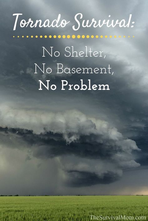 If your home or workplace does not have a basement or tornado shelter, tornado survival is still possible. Follow these suggestions for preparing and staying safe. Tornado Preparedness, Tornado Season, Tornado Shelter, Emergency Prepping, Disaster Preparedness, Wilderness Survival, Survival Food, About Money, Survival Prepping